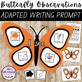 Preview of Butterfly Observations Adapted Writing Prompt | Picture Symbols