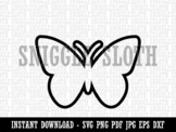Butterfly Outline Clipart Digital Download SVG EPS PNG PDF