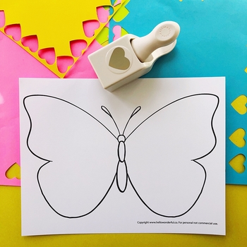 Easy Butterfly Paper Heart Craft for Kids - Taming Little Monsters