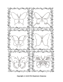 Butterfly Pattern File Folders by CC's Classroom Creations | TPT
