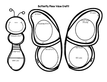 Preview of Butterfly Place Value Craftivity