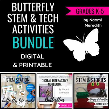 Preview of Butterfly STEM Activities & Technology Lessons | Bundle