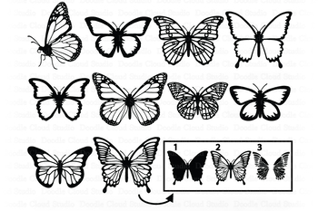 Download Butterfly Svg Bundle Svg Cut File Butterfly Template Svg Butterfly Clipart
