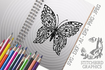 Download Butterfly Svg Dxf Instant Download Stitchbird Graphics Commercial Use PSD Mockup Templates