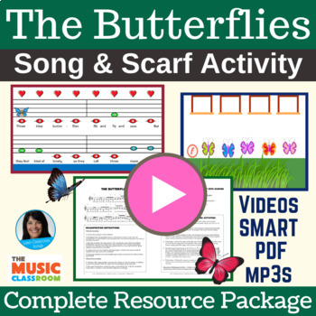 Preview of Butterfly Song and Scarf Activity for Lower Elementary Music