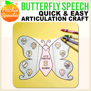 Butterfly Speech - Articulation Butterflies! Craft for Speech Therapy
