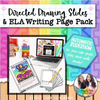 Preview of Butterfly Spring Time Directed Drawing Automatic PPT |ELA Writing Pages