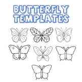 Butterfly Template - Butterfly Outline-Coloring For Art Pr