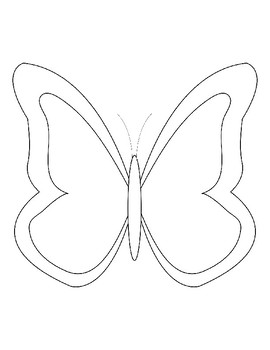 Preview of Butterfly Templates Butterfly Coloring Pages Butterfly Outline Butterfly For Art