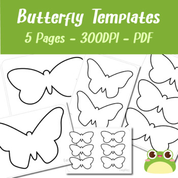 Printable Butterfly Art Template Bundle - barley & birch