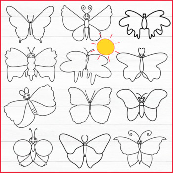 butterfly art template teaching resources teachers pay teachers