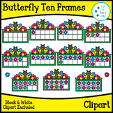 Butterfly Ten Frames Clipart