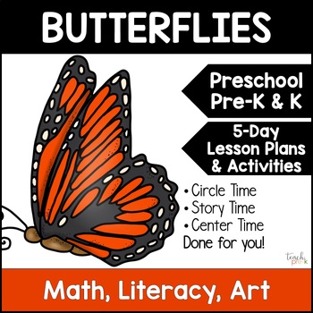 Preview of Butterfly Theme Activities for Preschool & PreK - Lesson Plans