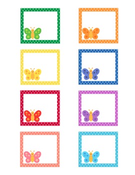 Butterfly Theme Calendar Number Cards by Rachel Bassett | TPT