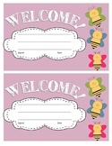 Butterfly Theme Welcome Cards