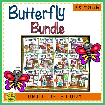 Preview of Butterfly Themed Literacy & Math Bundle
