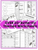 Butterfly Unit [ 20+ Worksheets ] for Pre-K, Kindergarten 