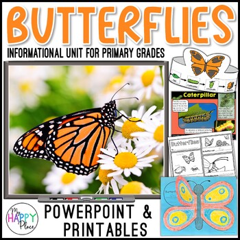 Preview of Butterfly Unit – All About Butterflies Slideshow – Life Cycle Activities