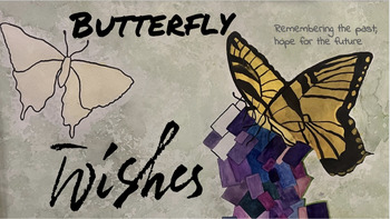 Preview of Butterfly Wishes Holocaust Project Digital QR Code Worksheet Coloring Sheet Art