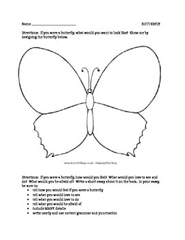 Butterfly Writing by MissKristy | TPT