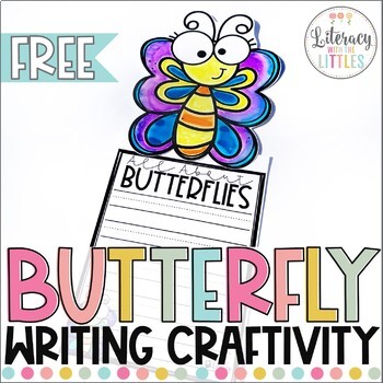 Preview of FREE Butterfly Writing Craft | Perfect for Spring Bulletin Board Display