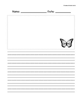 Butterfly Writing Paper by Create and Wonder Products | TPT