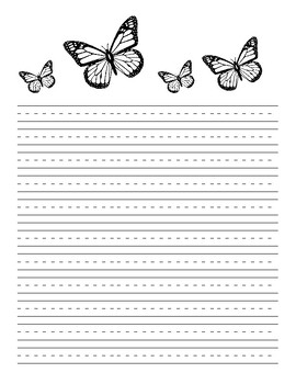 Butterfly Writing Template by Products of Primary | TPT