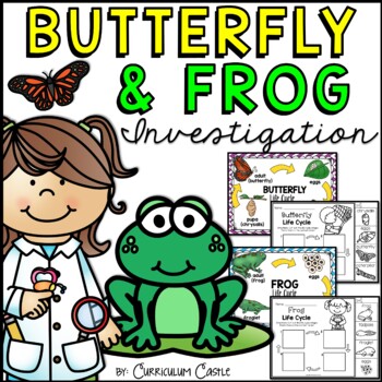 Preview of Butterfly and Frog Life Cycle Investigation BUNDLE