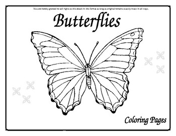 Preview of Butterfly coloring book