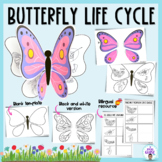 Butterfly life cycle craft cut and paste- English and Spanish