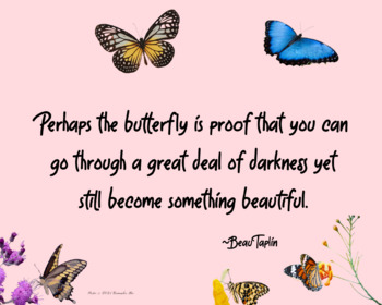 Butterfly proof go thru darkness & still become something beautiful SEL ...