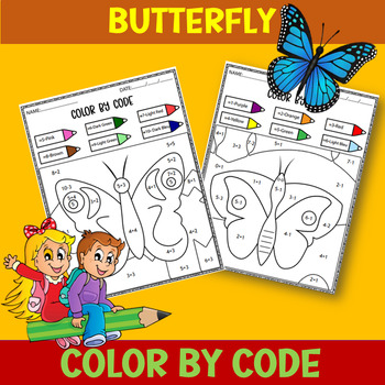 Preview of Butterfy Coloring by Code ( Addition and Subtraction )