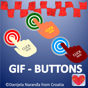 Preview of Boom cards, Gif buttons, Clipart