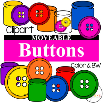 Clip Art: Classroom Manipulatives: Buttons Color