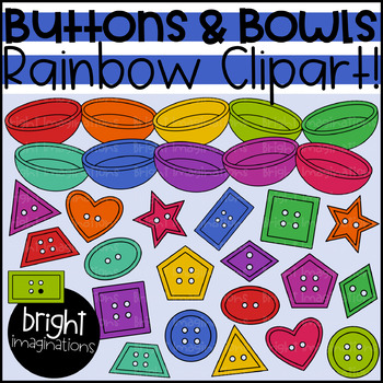 Preview of Buttons and Bowls | Rainbow Buttons and Bowls | Math Manipulatives