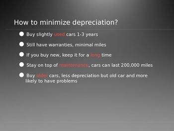 Preview of Buy A Car Powerpoint