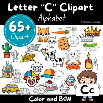 Preview of Buy Alphabet "C" Clipart Bundle: TPT Seller Kit (Personal & Commercial Use)