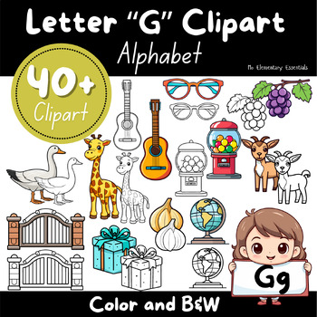 Preview of Buy Alphabet "G" Clipart Bundle: TPT Seller Kit (Personal & Commercial Use)