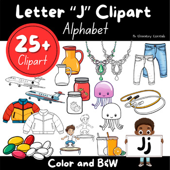 Preview of Buy Alphabet "J" Clipart Bundle: TPT Seller Kit (Personal & Commercial Use)