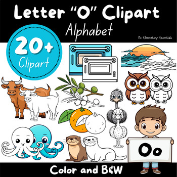 Preview of Buy Alphabet "O" Clipart Bundle: TPT Seller Kit (Personal & Commercial Use)