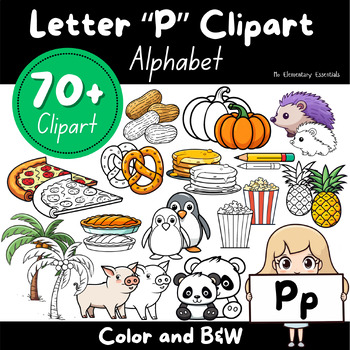 Preview of Buy Alphabet "P" Clipart Bundle: TPT Seller Kit (Personal & Commercial Use)