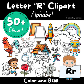 Preview of Buy Alphabet "R" Clipart Bundle: TPT Seller Kit (Personal & Commercial Use)