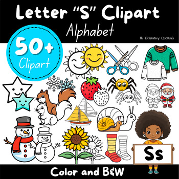 Preview of Buy Alphabet "S" Clipart Bundle: TPT Seller Kit (Personal & Commercial Use)