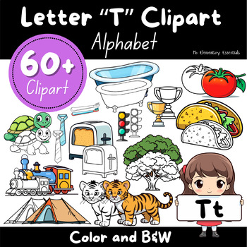 Preview of Buy Alphabet "T" Clipart Bundle: TPT Seller Kit (Personal & Commercial Use)
