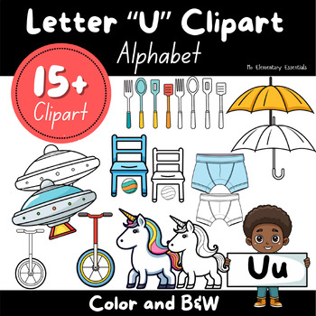 Preview of Buy Alphabet "U" Clipart Bundle: TPT Seller Kit (Personal & Commercial Use)