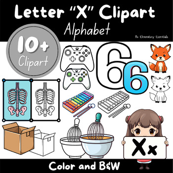 Preview of Buy Alphabet "X" Clipart Bundle: TPT Seller Kit (Personal & Commercial Use)