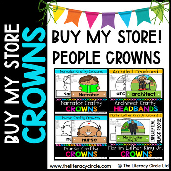 Preview of Buy My Store! People Crowns/Hats/Headbands (Growing Bundle)