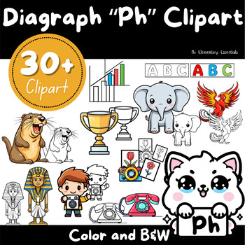 Preview of Buy 'PH' Digraph Clipart Bundle: TPT Seller Kit (Personal & Commercial Use)