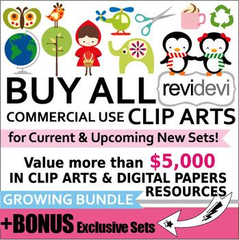 Preview of Buy all commercial use CLIP ART Growing Bundle (Lifetime Access to Cliparts)