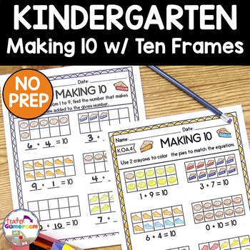 making 10 fall math worksheets k oa 4 by teacher gameroom tpt